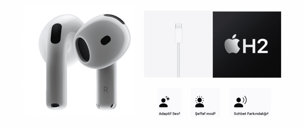 AirPods 4 ANC Teknik Özellikleri