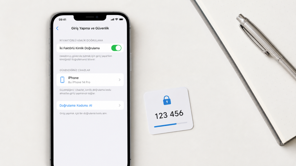 Apple iki faktörlü kimlik doğrulama ayarları