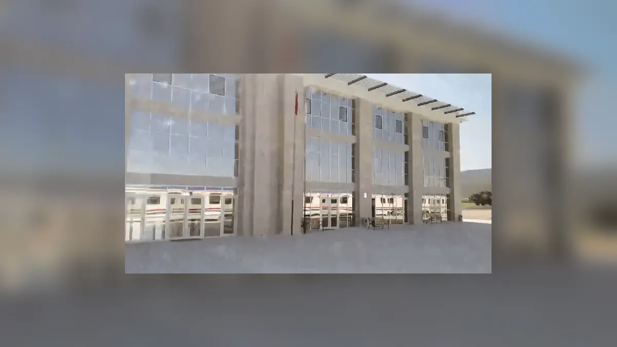 İzmir Mavi Treni’nin durduğu modern tren istasyonu